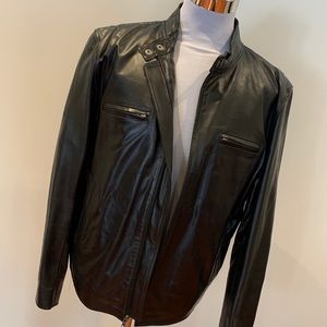 Men’s Black Tommy Hilfiger leather jacket